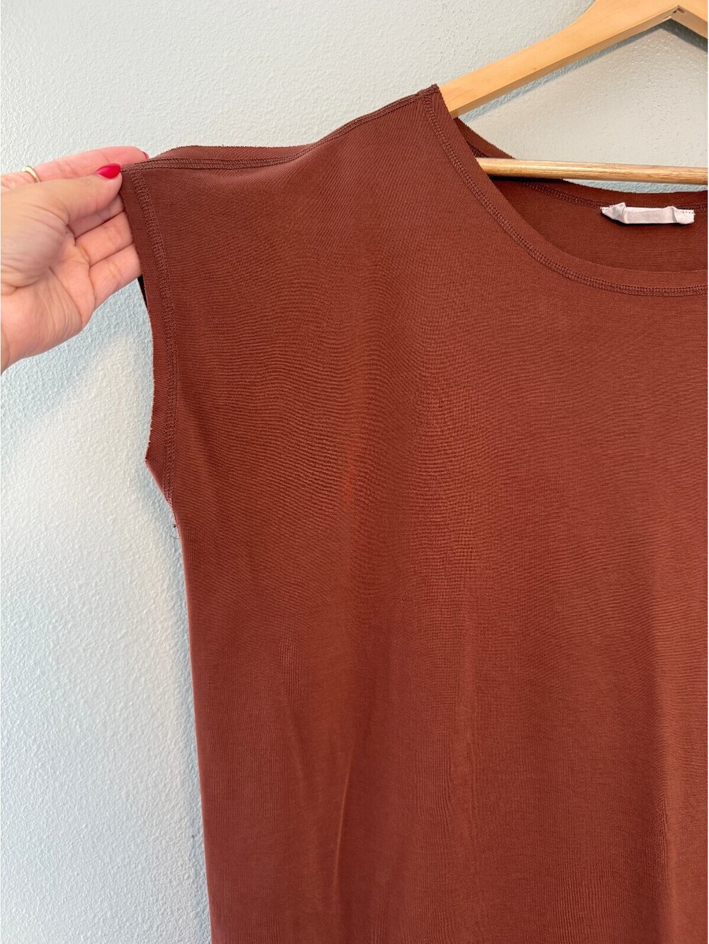 Buckle Double Zero Modal Blend Shirt Dress In Rust Brown - Women's Large NWOT - Picture 5 of 7